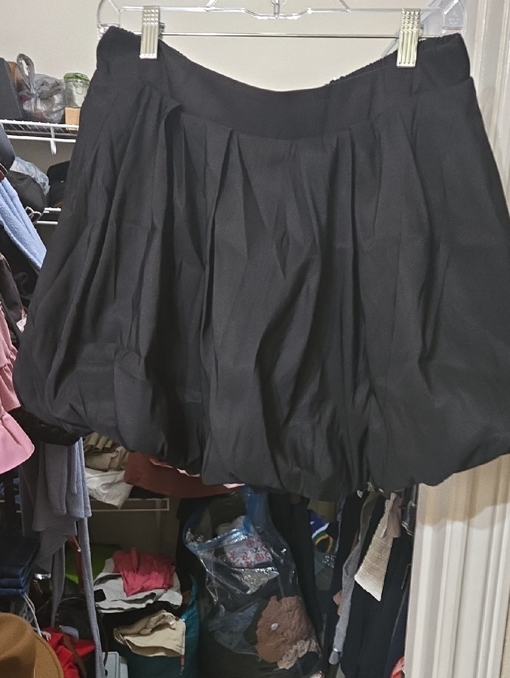 a new day Black Bubble Mini Skirt